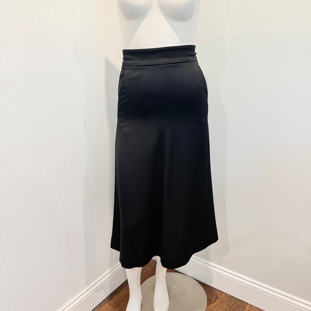 Aritzia Black Wilfred Devotion Midi A-line Skirt-Archival with Pockets | Size 0